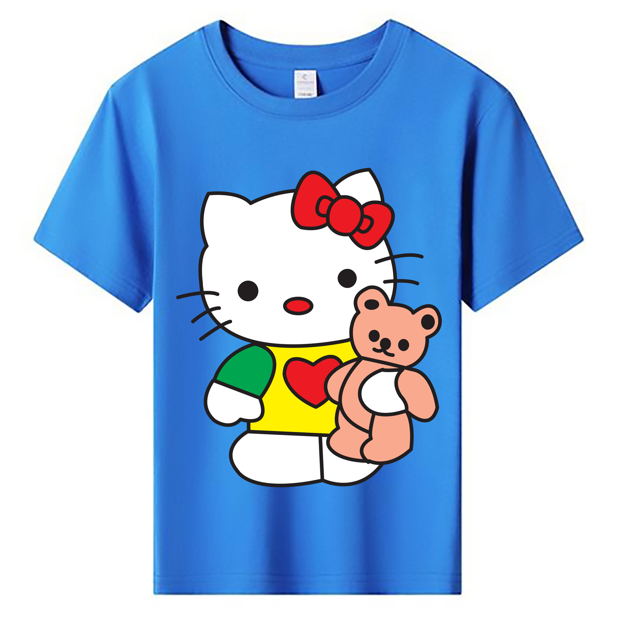 （画像用） Hello Kitty ハローキティ 綿100％キッズTシャツ（フロントプリント）